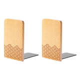 Maxbell Books Stopper Book Support Non Skid Wooden Bookend for Heavy Books Room