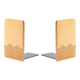 Maxbell Books Stopper Book Support Non Skid Wooden Bookend for Heavy Books Room