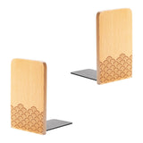 Maxbell Books Stopper Book Support Non Skid Wooden Bookend for Heavy Books Room