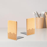 Maxbell Books Stopper Book Support Non Skid Wooden Bookend for Heavy Books Room