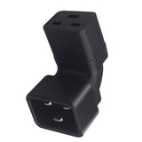 Maxbell C20 Male to C19 right angle Power Adapter for Ceiling Mounted optical device