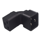 Maxbell C20 Male to C19 right angle Power Adapter for Ceiling Mounted optical device