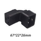 Maxbell C20 Male to C19 right angle Power Adapter for Ceiling Mounted optical device