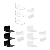 Maxbell Acrylic Floating Shelves Monitor Top Rack for Collectibles Plants Transparent