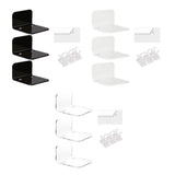 Maxbell Acrylic Floating Shelves Monitor Top Rack for Collectibles Plants Transparent