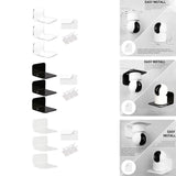 Maxbell Acrylic Floating Shelves Monitor Top Rack for Collectibles Plants Transparent