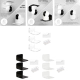 Maxbell Acrylic Floating Shelves Monitor Top Rack for Collectibles Plants Transparent