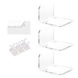 Maxbell Acrylic Floating Shelves Monitor Top Rack for Collectibles Plants Transparent
