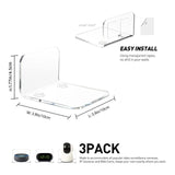 Maxbell Acrylic Floating Shelves Monitor Top Rack for Collectibles Plants Transparent