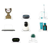 Maxbell Acrylic Floating Shelves Monitor Top Rack for Collectibles Plants Transparent