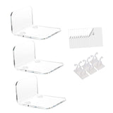 Maxbell Acrylic Floating Shelves Monitor Top Rack for Collectibles Plants Transparent