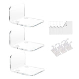 Maxbell Acrylic Floating Shelves Monitor Top Rack for Collectibles Plants Transparent