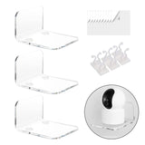 Maxbell Acrylic Floating Shelves Monitor Top Rack for Collectibles Plants Transparent