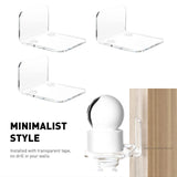 Maxbell Acrylic Floating Shelves Monitor Top Rack for Collectibles Plants Transparent