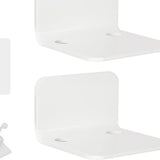 Maxbell Acrylic Floating Shelves Monitor Top Rack for Collectibles Plants White