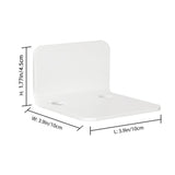 Maxbell Acrylic Floating Shelves Monitor Top Rack for Collectibles Plants White