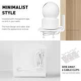 Maxbell Acrylic Floating Shelves Monitor Top Rack for Collectibles Plants White