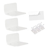 Maxbell Acrylic Floating Shelves Monitor Top Rack for Collectibles Plants White