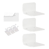 Maxbell Acrylic Floating Shelves Monitor Top Rack for Collectibles Plants White