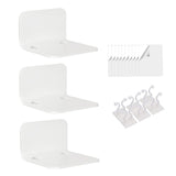 Maxbell Acrylic Floating Shelves Monitor Top Rack for Collectibles Plants White