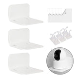 Maxbell Acrylic Floating Shelves Monitor Top Rack for Collectibles Plants White