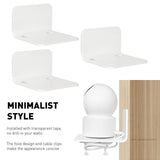 Maxbell Acrylic Floating Shelves Monitor Top Rack for Collectibles Plants White