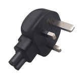 Maxbell UK Plug Male to IEC320 C5 Female Plug for Electronic Device Notebook PC