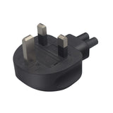 Maxbell UK Plug Male to IEC320 C5 Female Plug for Electronic Device Notebook PC