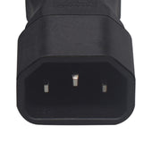 Maxbell C14 to C15 Power Adapter 250V 10A Straight Copper Durable for Wall Mount Pdu