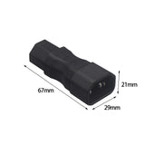 Maxbell C14 to C15 Power Adapter 250V 10A Straight Copper Durable for Wall Mount Pdu