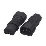 Maxbell C14 to C15 Power Adapter 250V 10A Straight Copper Durable for Wall Mount Pdu