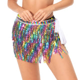 Maxbell Fringe Dance Skirt Hip Scarf Costume for Festival Performance Party Samba