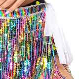 Maxbell Fringe Dance Skirt Hip Scarf Costume for Festival Performance Party Samba