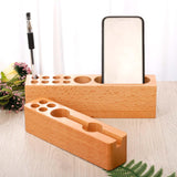 Maxbell Wooden Pen Holder Durable Wooden Pencil Holder Desk Organizer for Desktop A