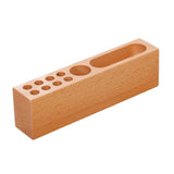 Maxbell Wooden Pen Holder Durable Wooden Pencil Holder Desk Organizer for Desktop A