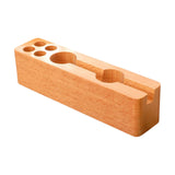 Maxbell Wooden Pen Holder Durable Wooden Pencil Holder Desk Organizer for Desktop B