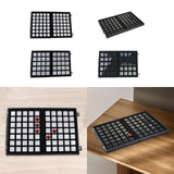 Maxbell Diamond Gemstone Display Tray Multigrid Showcase Portable for Store Show white 70 grid