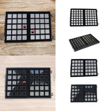 Maxbell Diamond Gemstone Display Tray Multigrid Showcase Portable for Store Show white 70 grid