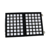 Maxbell Diamond Gemstone Display Tray Multigrid Showcase Portable for Store Show white 70 grid