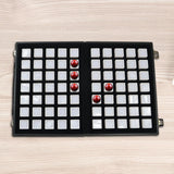 Maxbell Diamond Gemstone Display Tray Multigrid Showcase Portable for Store Show white 70 grid