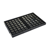 Maxbell Diamond Gemstone Display Tray Multigrid Showcase Portable for Store Show black 70 grid