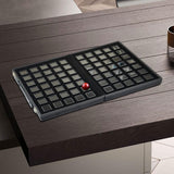 Maxbell Diamond Gemstone Display Tray Multigrid Showcase Portable for Store Show black 70 grid