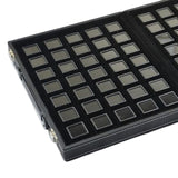 Maxbell Diamond Gemstone Display Tray Multigrid Showcase Portable for Store Show black 70 grid