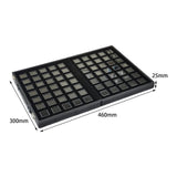 Maxbell Diamond Gemstone Display Tray Multigrid Showcase Portable for Store Show black 70 grid