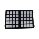 Maxbell Diamond Gemstone Display Tray Multigrid Showcase Portable for Store Show white 40 grid