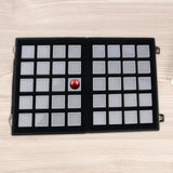 Maxbell Diamond Gemstone Display Tray Multigrid Showcase Portable for Store Show white 40 grid