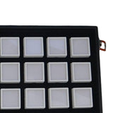 Maxbell Diamond Gemstone Display Tray Multigrid Showcase Portable for Store Show white 40 grid
