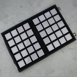 Maxbell Diamond Gemstone Display Tray Multigrid Showcase Portable for Store Show white 40 grid
