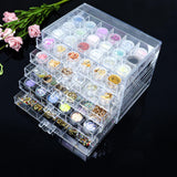 Maxbell Clear Plastic Storage Box Dustproof Multifunctionl Container for Bathroom 5 Tire