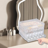 Maxbell Clear Plastic Storage Box Dustproof Multifunctionl Container for Bathroom 5 Tire